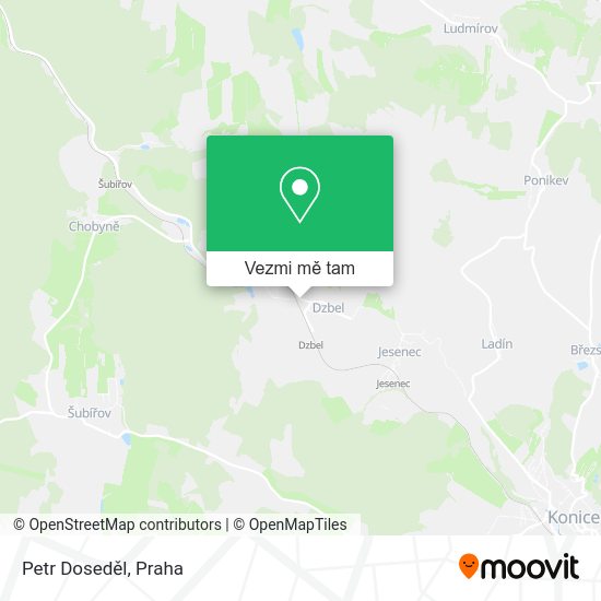 Petr Doseděl mapa