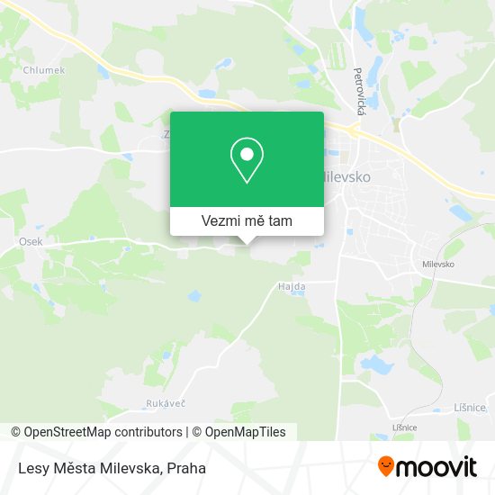 Lesy Města Milevska mapa