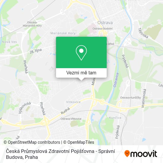 Česká Průmyslová Zdravotní Pojišťovna - Správní Budova mapa