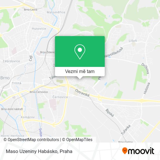 Maso Uzeniny Habásko mapa