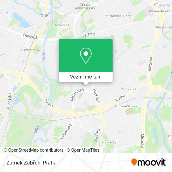 Zámek Zábřeh mapa