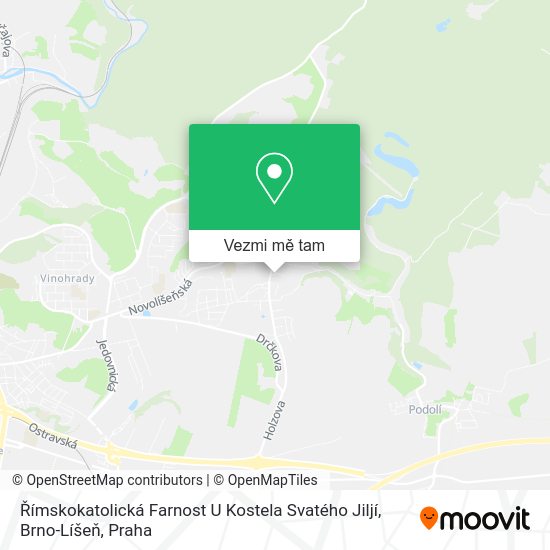 Římskokatolická Farnost U Kostela Svatého Jiljí, Brno-Líšeň mapa
