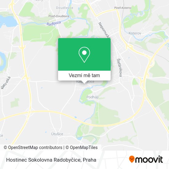Hostinec Sokolovna Radobyčice mapa
