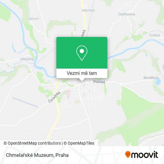 Chmelařské Muzeum mapa