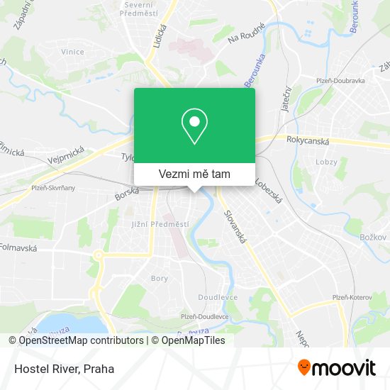 Hostel River mapa