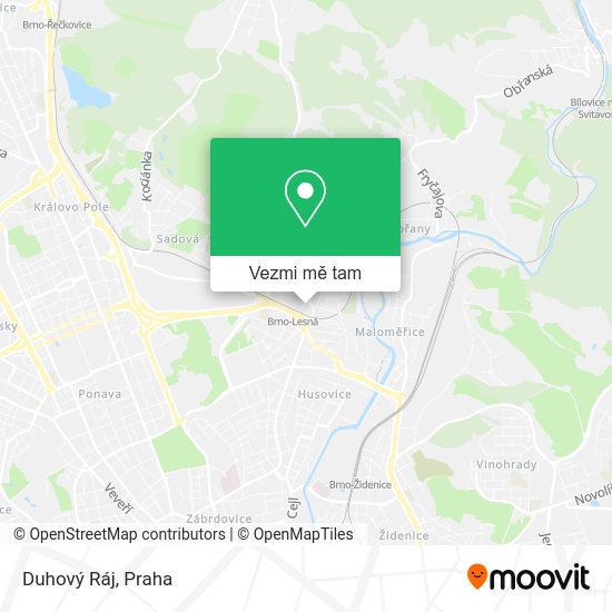 Duhový Ráj mapa