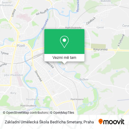 Základní Umělecká Škola Bedřicha Smetany mapa