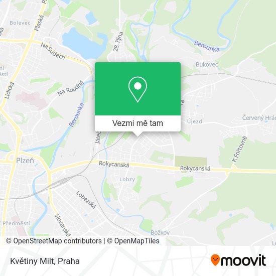 Květiny Milt mapa