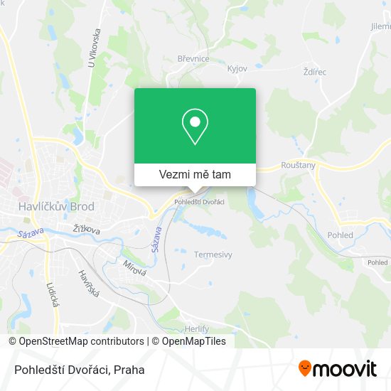 Pohledští Dvořáci mapa