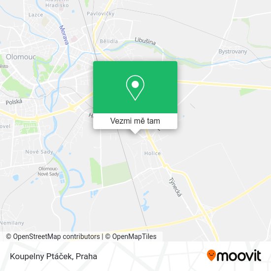 Koupelny Ptáček mapa