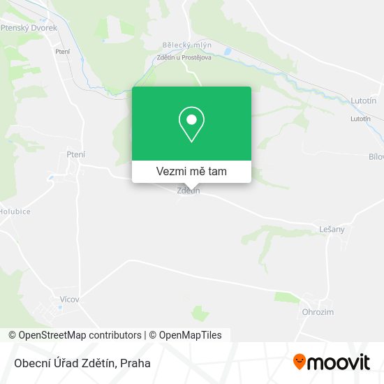 Obecní Úřad Zdětín mapa