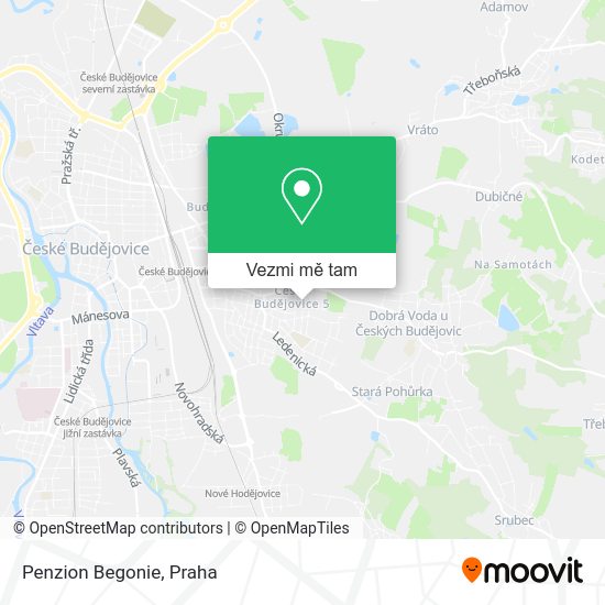 Penzion Begonie mapa