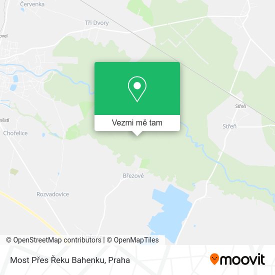 Most Přes Řeku Bahenku mapa