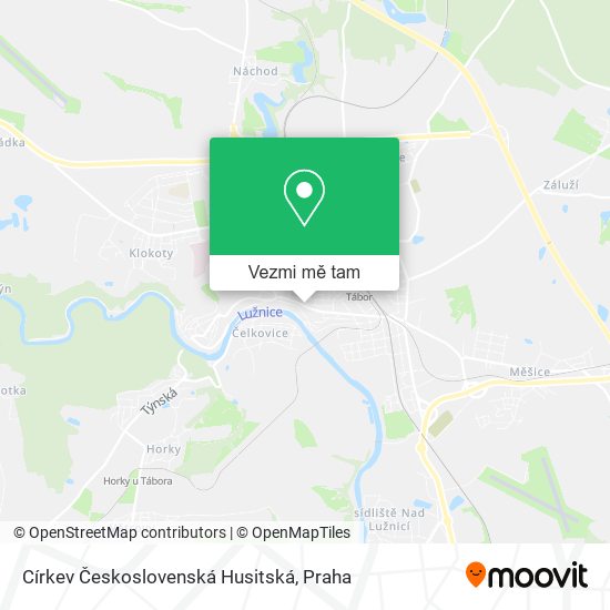 Církev Československá Husitská mapa