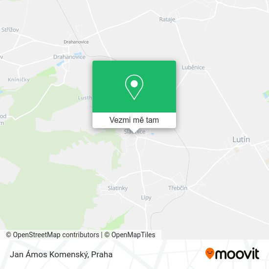Jan Ámos Komenský mapa