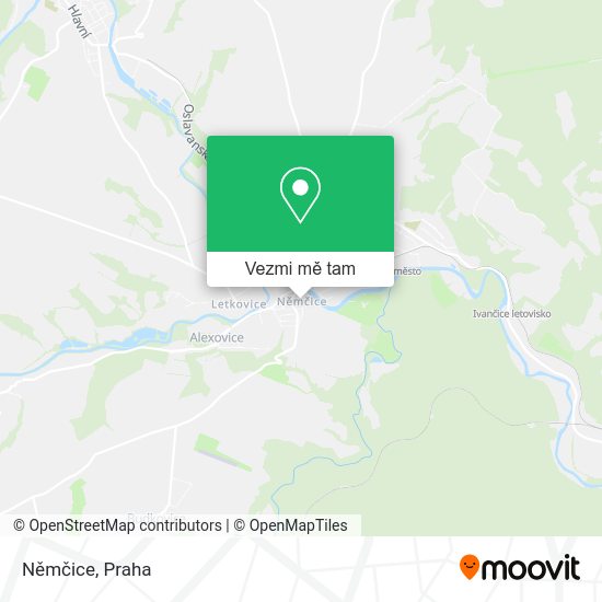 Němčice mapa