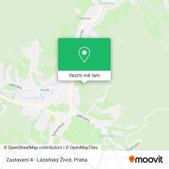 Zastavení 4 - Lázeňský Život mapa