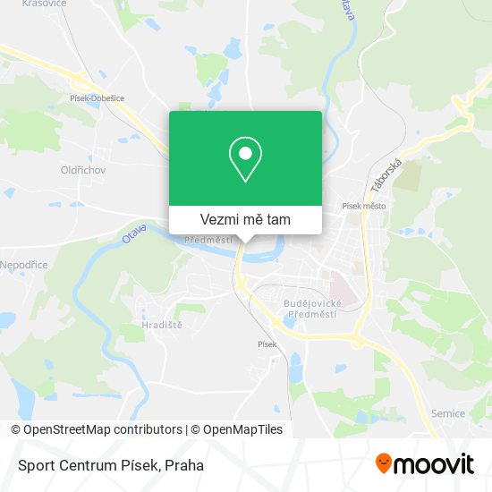 Sport Centrum Písek mapa