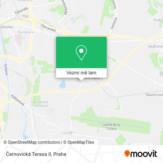 Černovická Terasa II mapa