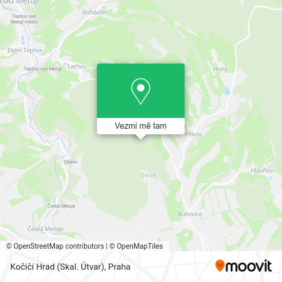 Kočičí Hrad (Skal. Útvar) mapa