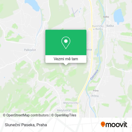 Sluneční Paseka mapa