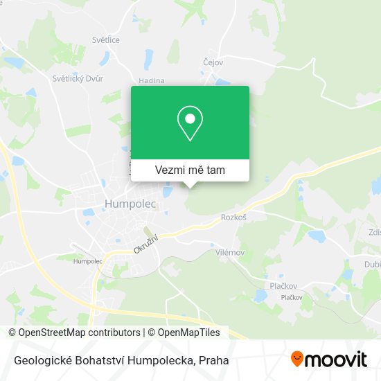 Geologické Bohatství Humpolecka mapa