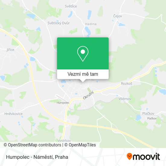 Humpolec - Náměstí mapa