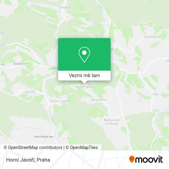 Horní Javoří mapa