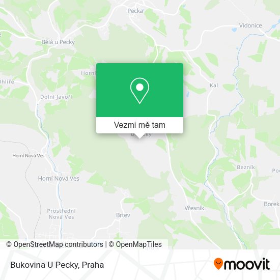 Bukovina U Pecky mapa