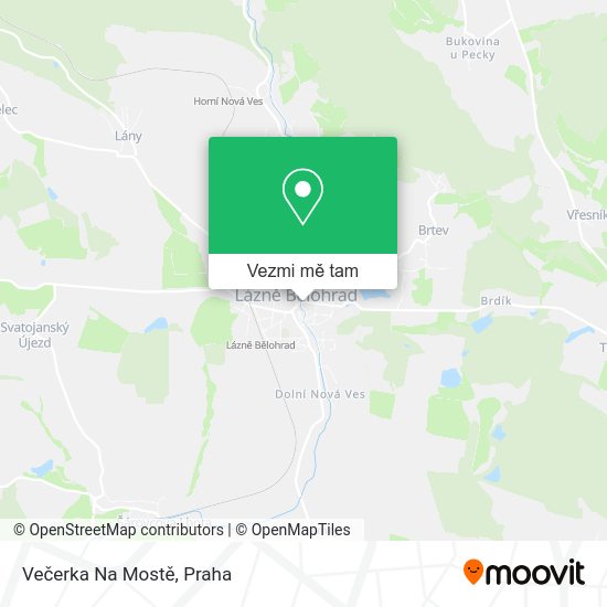 Večerka Na Mostě mapa