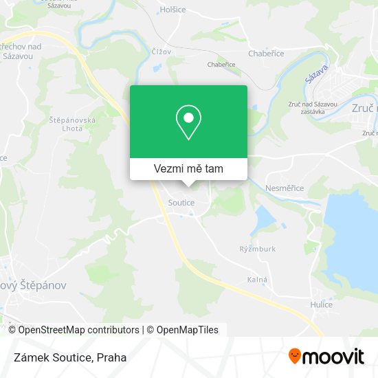 Zámek Soutice mapa