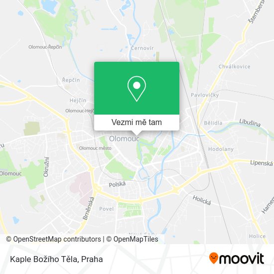 Kaple Božího Těla mapa