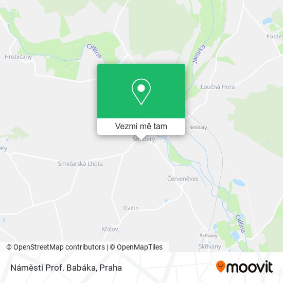 Náměstí Prof. Babáka mapa