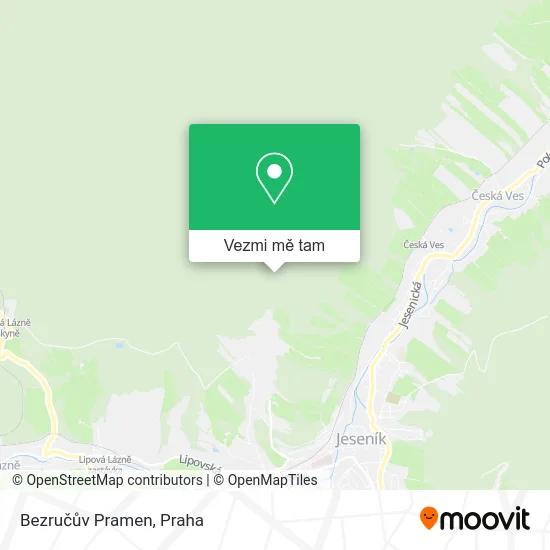 Bezručův Pramen mapa