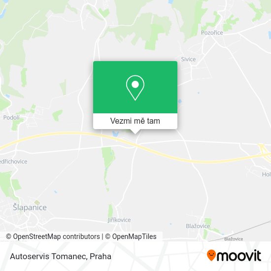 Autoservis Tomanec mapa