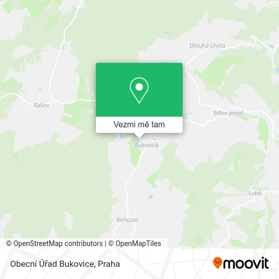 Obecní Úřad Bukovice mapa