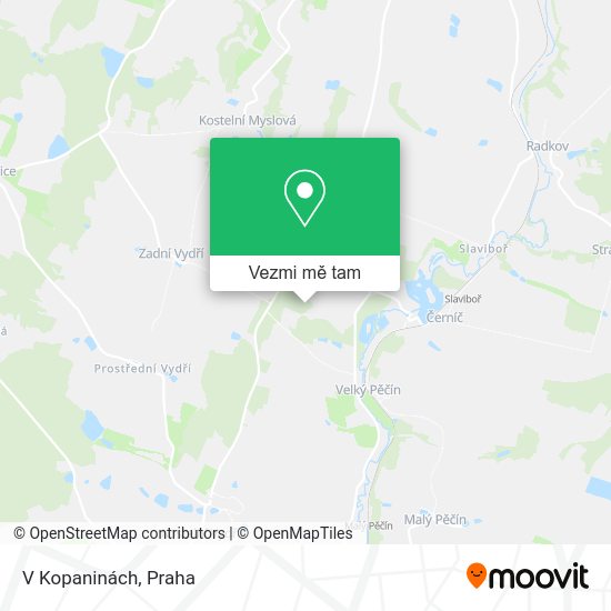 V Kopaninách mapa