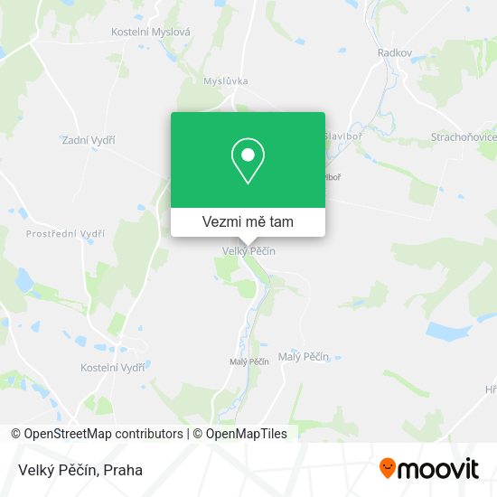 Velký Pěčín mapa