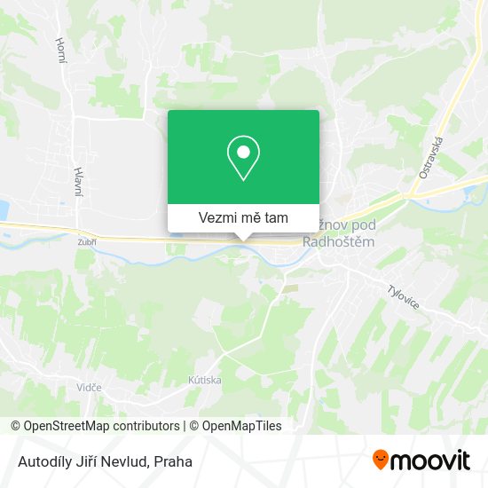 Autodíly Jiří Nevlud mapa