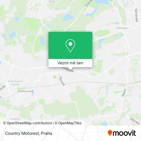 Country Motorest mapa