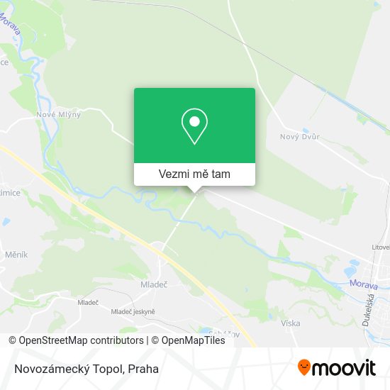 Novozámecký Topol mapa