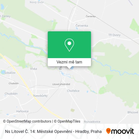 Ns Litovel Č. 14: Městské Opevnění - Hradby mapa