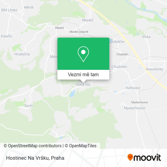 Hostinec Na Vršku mapa