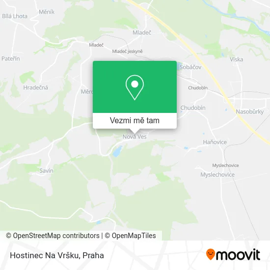 Hostinec Na Vršku mapa