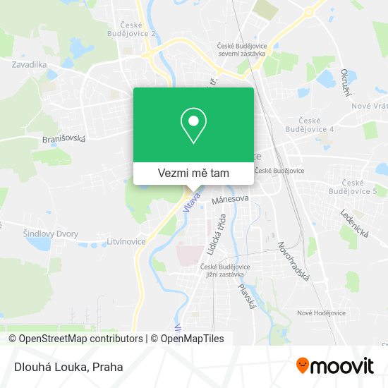 Dlouhá Louka mapa