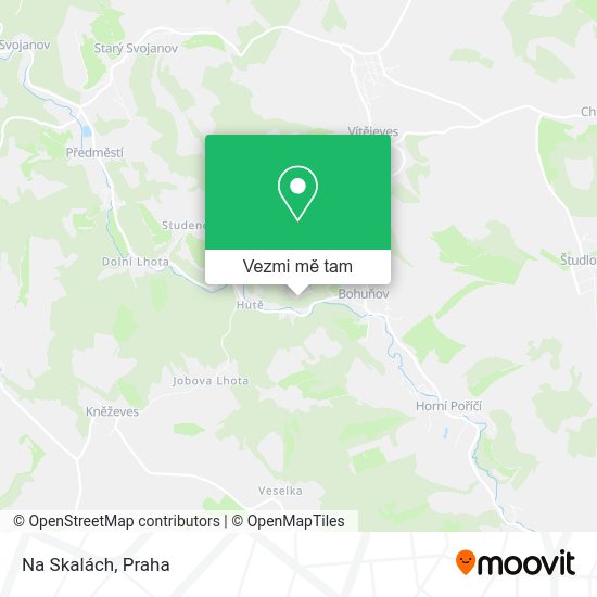 Na Skalách mapa