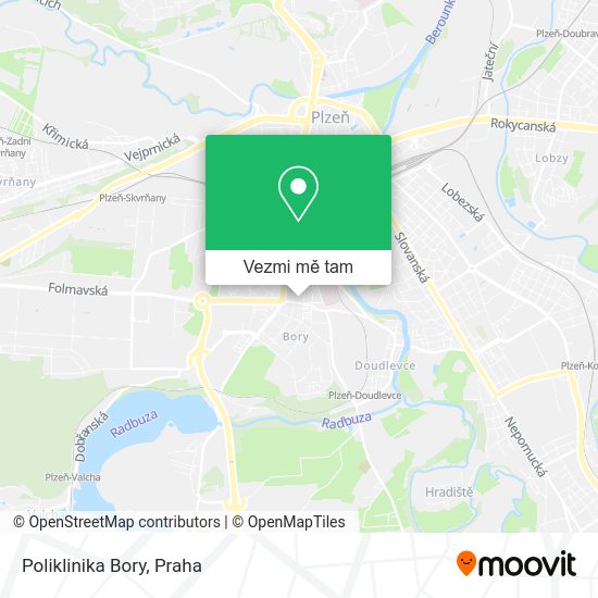 Poliklinika Bory mapa