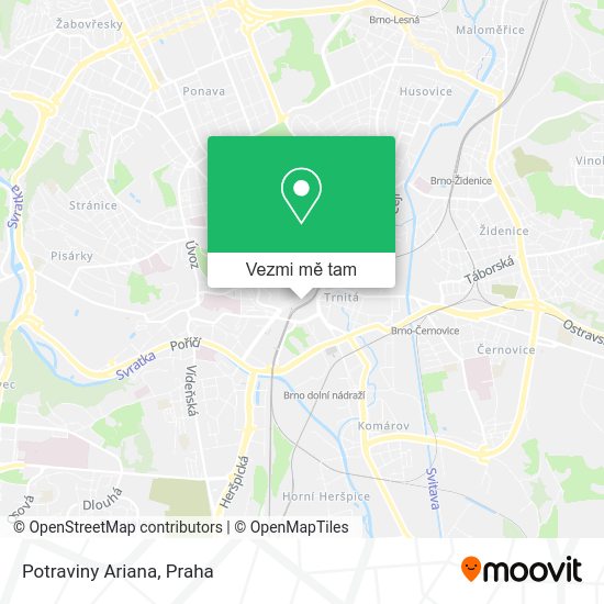 Potraviny Ariana mapa