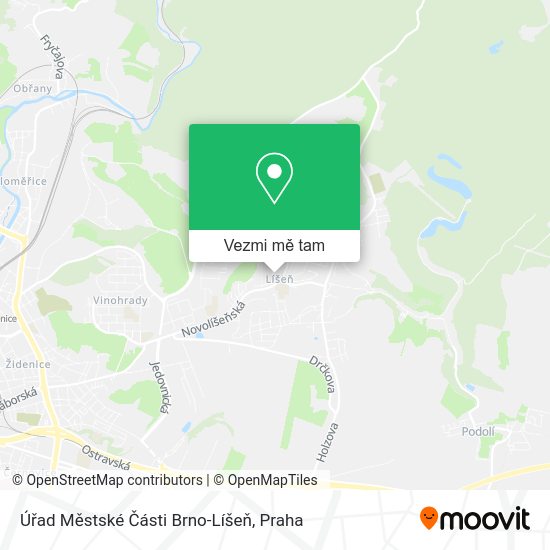 Úřad Městské Části Brno-Líšeň mapa