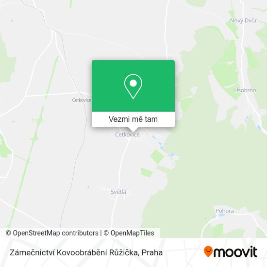 Zámečnictví Kovoobrábění Růžička mapa